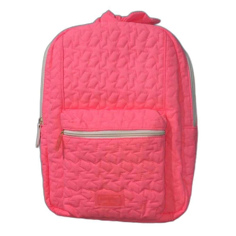 2/$100 Betsey Johnson Pink Bow Top Handle Star Quilted Backpack Luv Betsey NWT